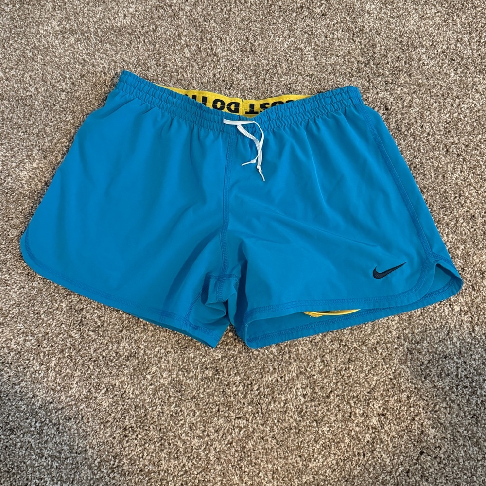 Nike Blue Dri-FIT Athletic Shorts- 4” inseam